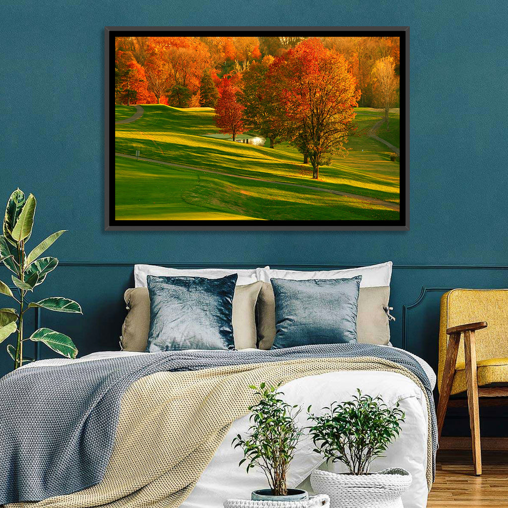 Golden Hour Golf Course Wall Art