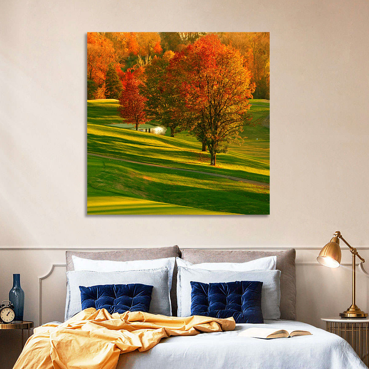 Golden Hour Golf Course Wall Art