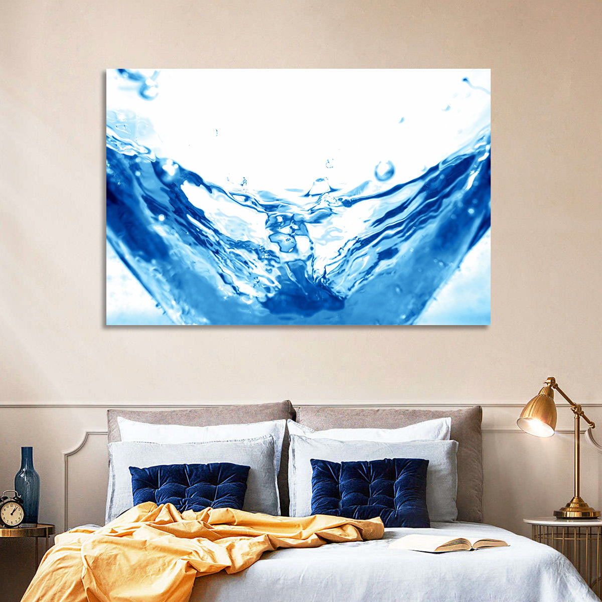High-speed Water Splash Wall Art in a room, landscape
