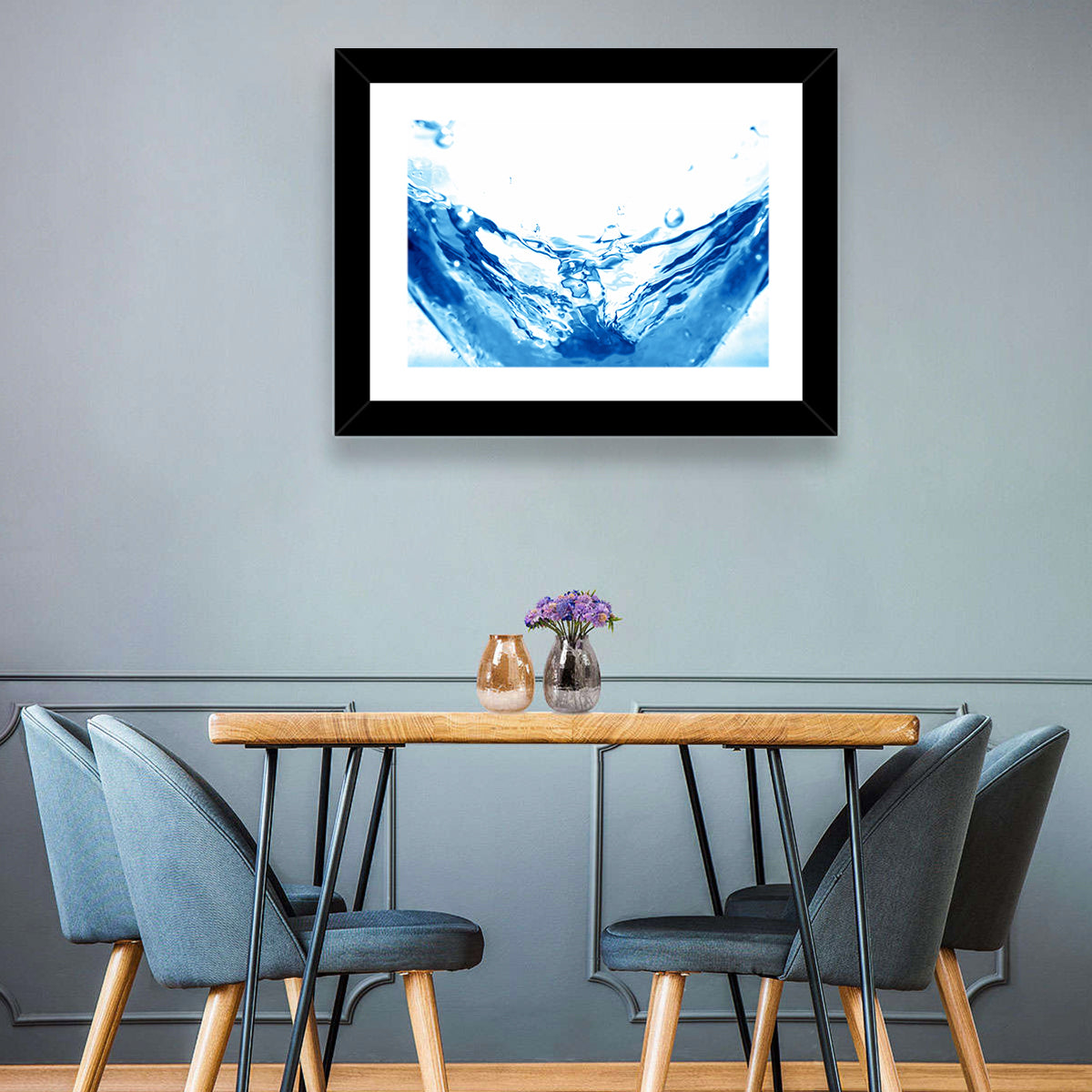 High-speed Water Splash Wall Art in a room, landscape