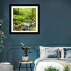 Mossy Stream Through Forest Wall Art