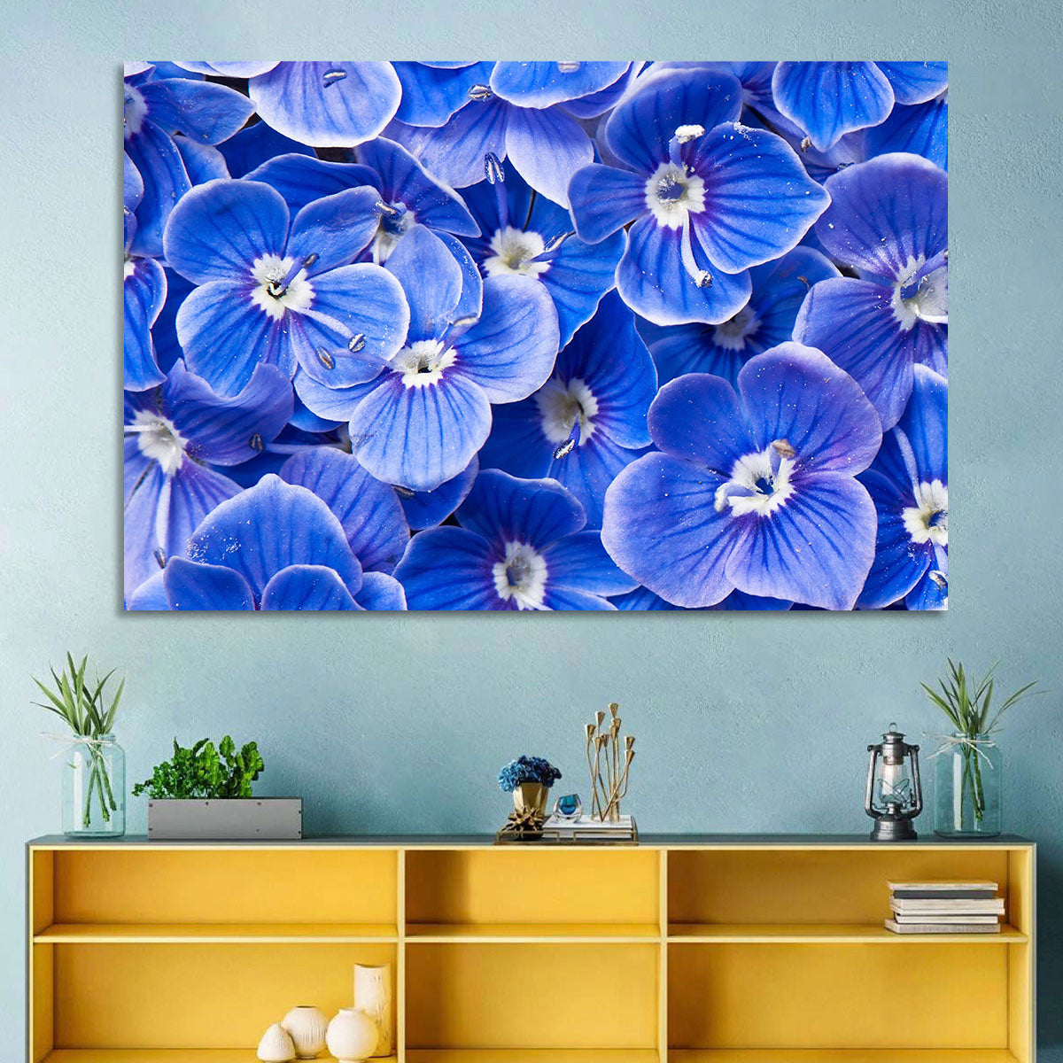 Blue Wildflower Close-up Wall Art