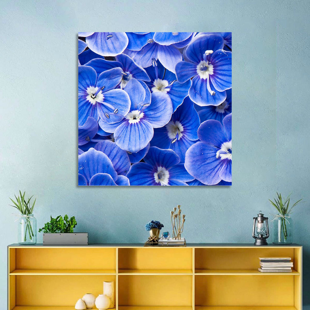 Blue Wildflower Close-up Wall Art
