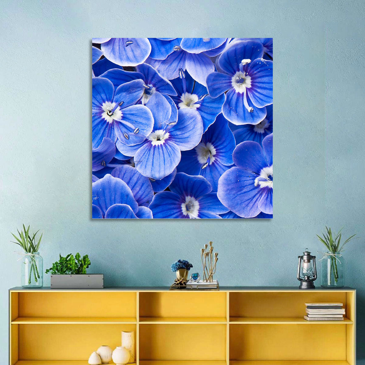 Blue Wildflower Close-up Wall Art