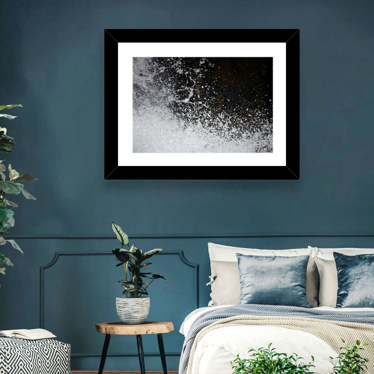 High-speed Water Splash Wall Art in a room, landscape