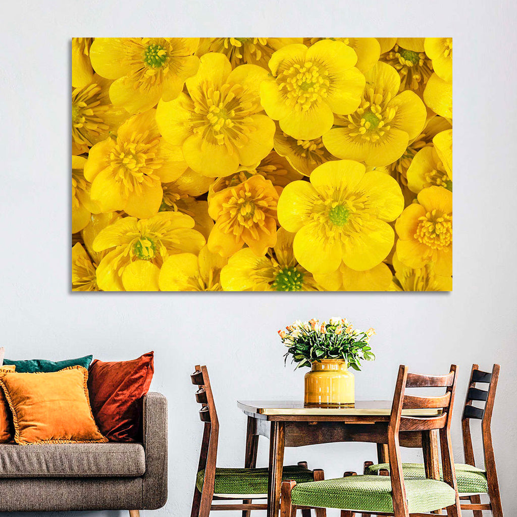 Yellow Buttercup Close-up Wall Art
