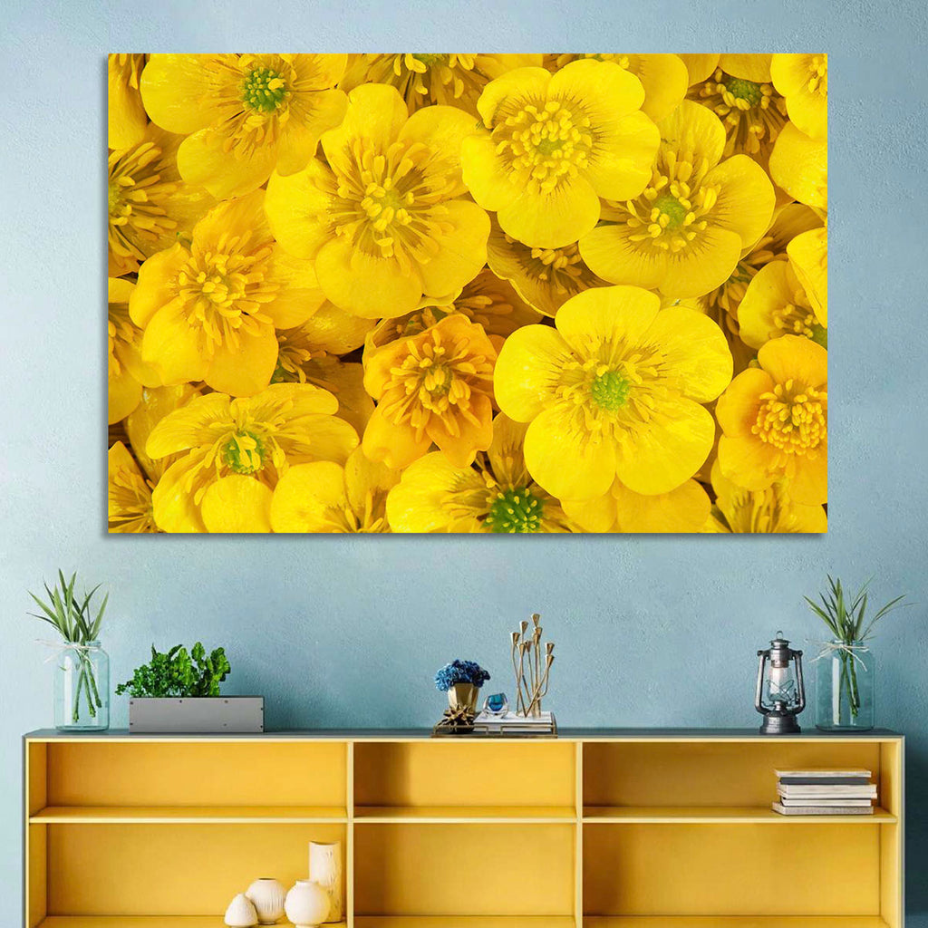 Yellow Buttercup Close-up Wall Art