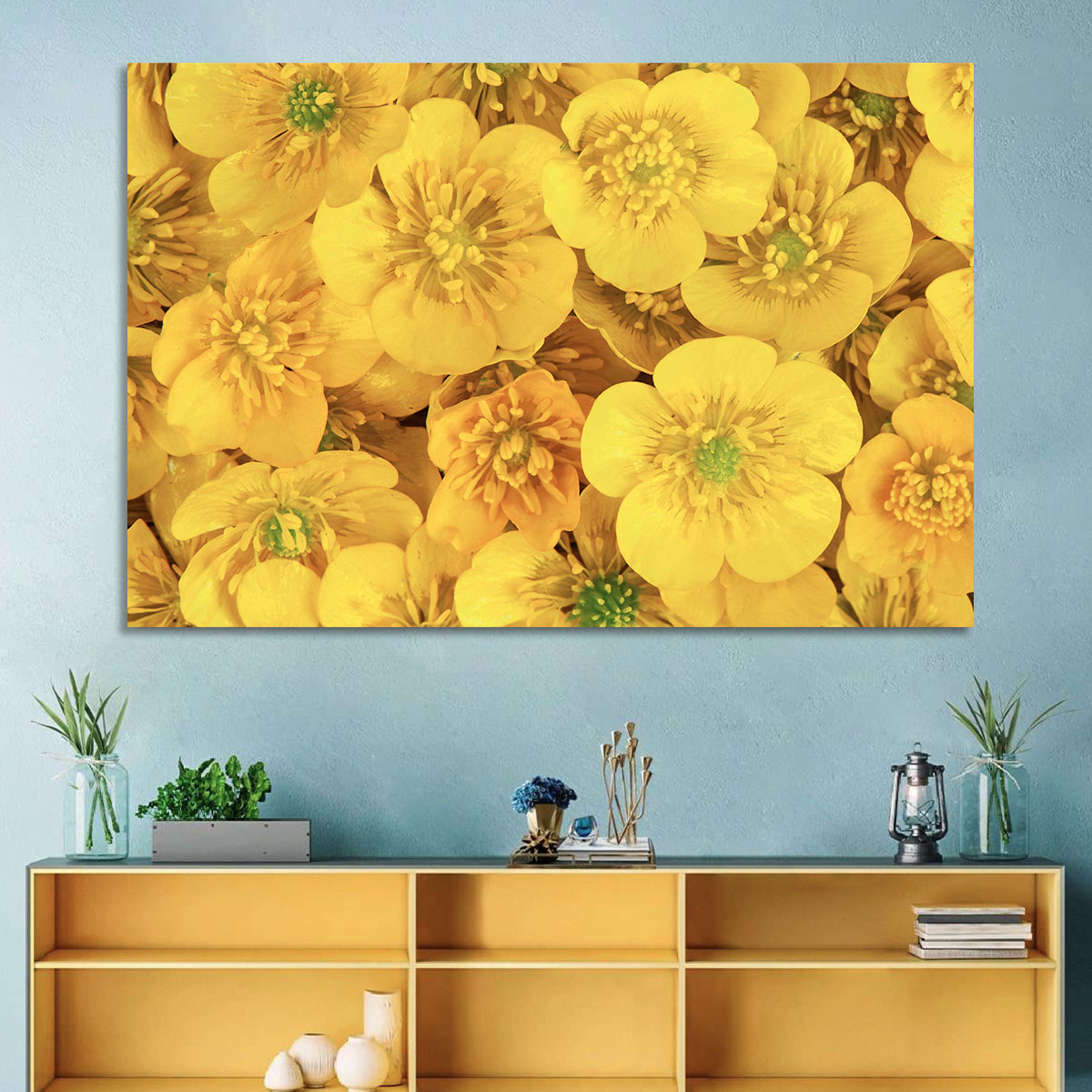 Yellow Buttercup Close-up Wall Art