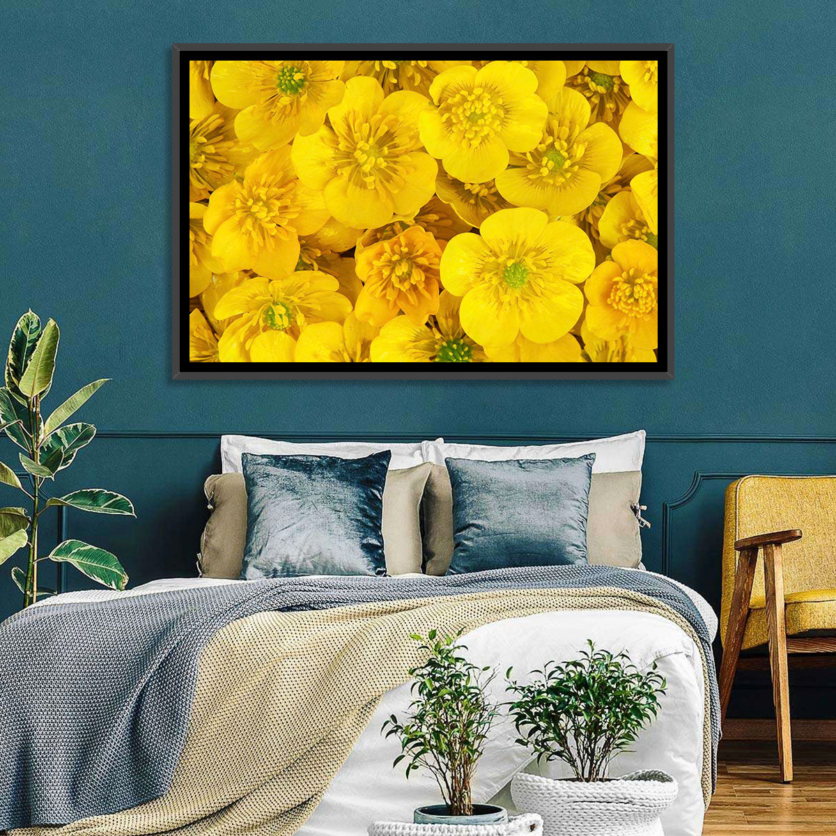 Yellow Buttercup Close-up Wall Art