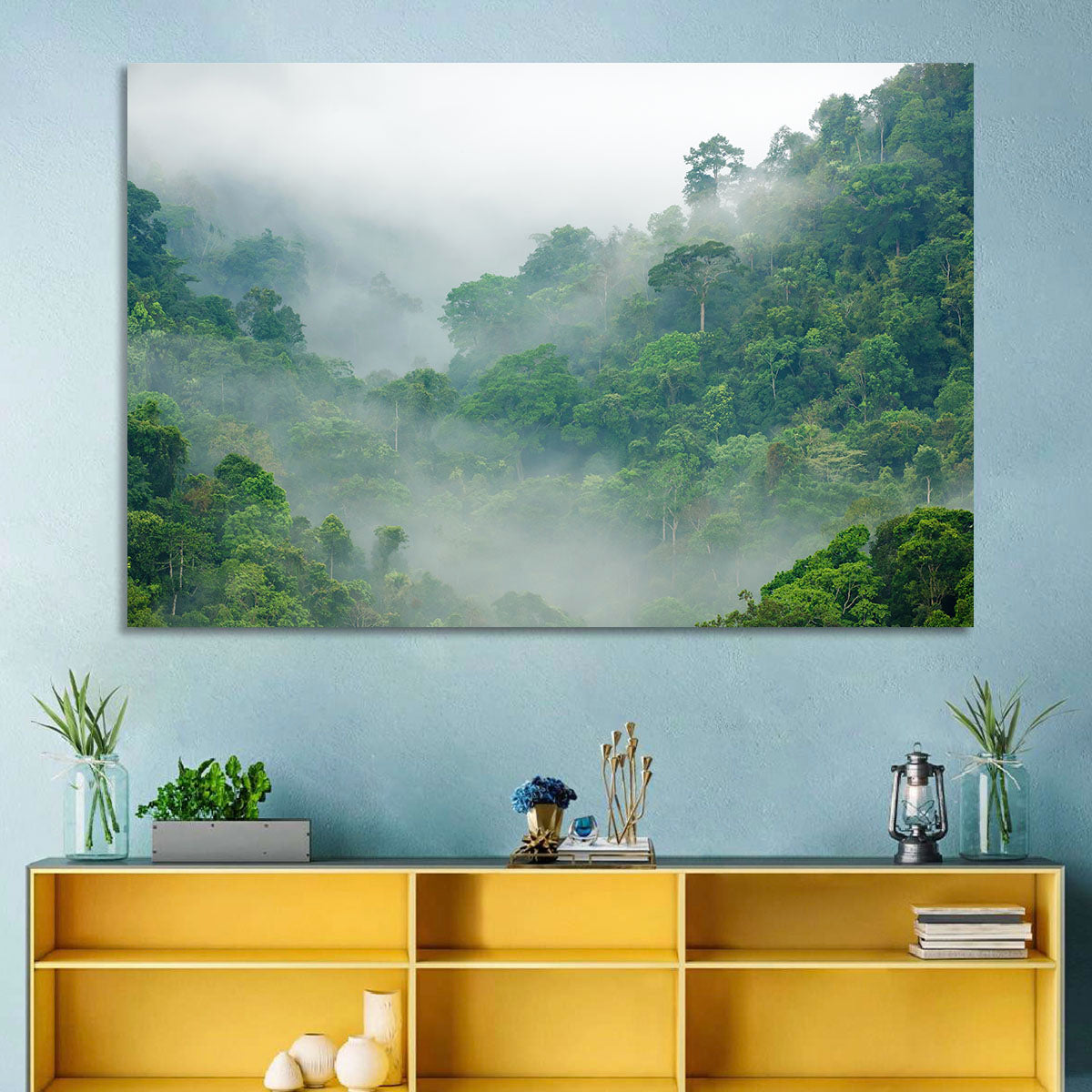 Misty Rainforest Morning Wall Art
