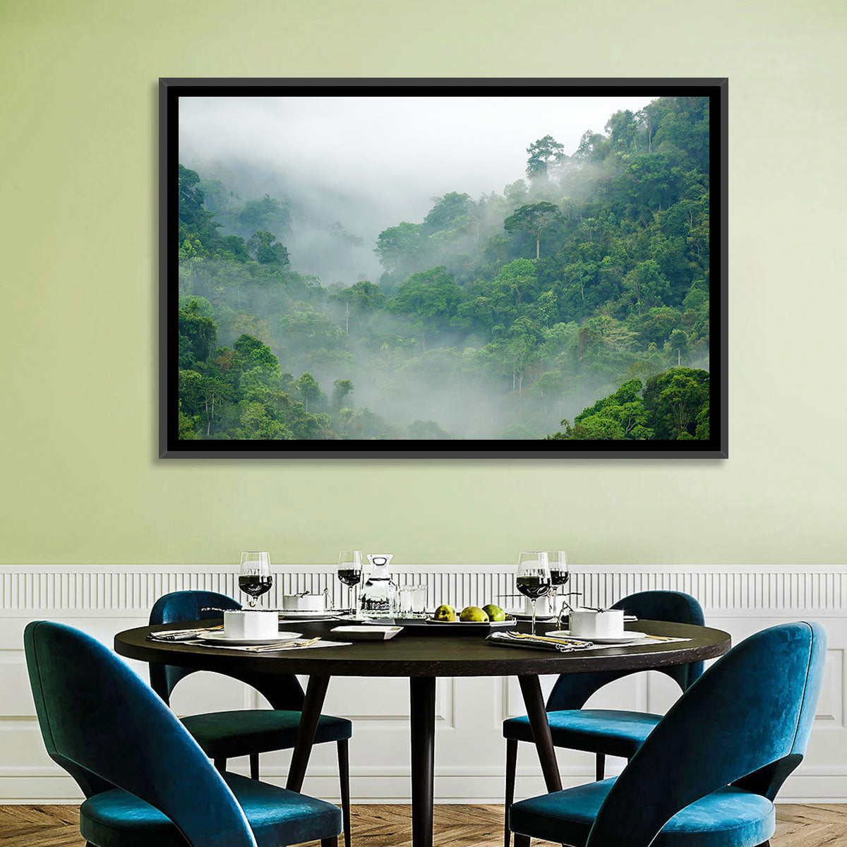 Misty Rainforest Morning Wall Art