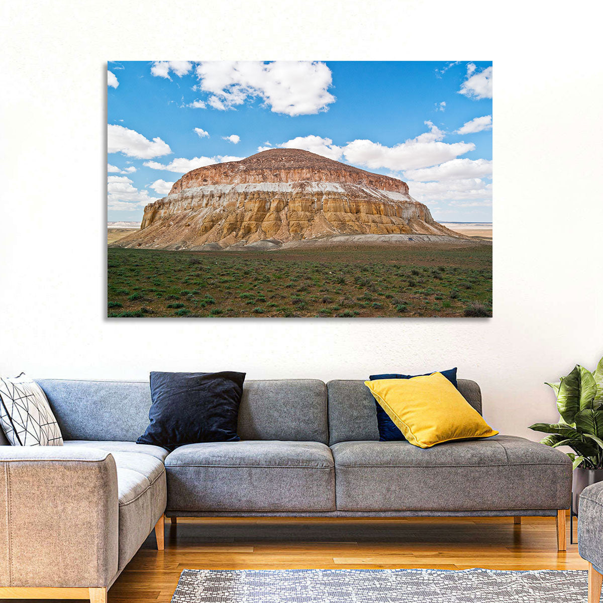 Sherkala Butte Wall Art in a room, landscape