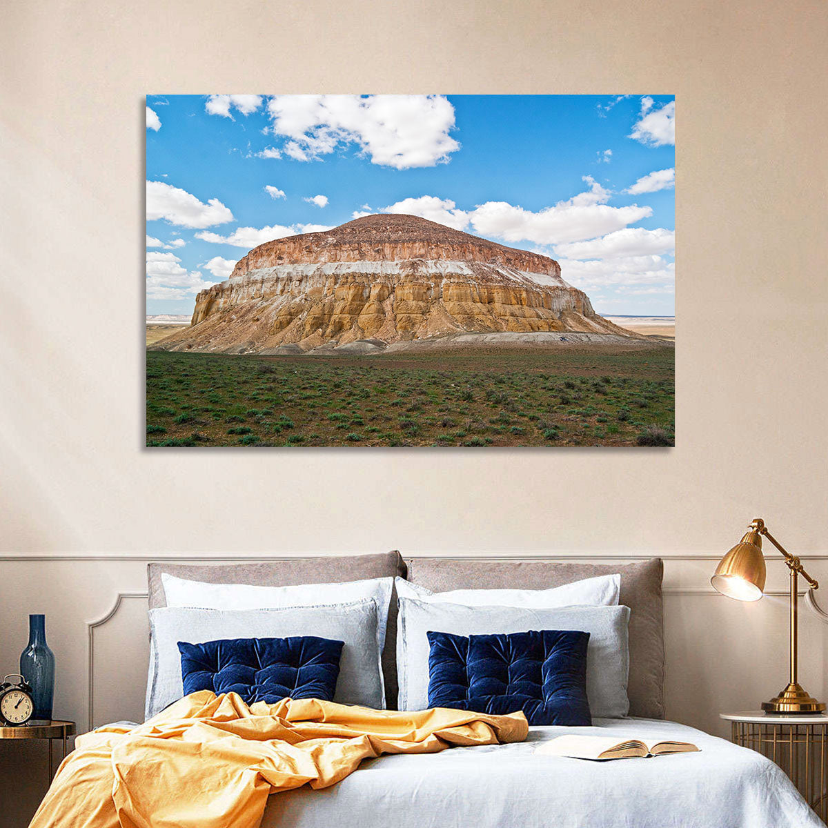 Sherkala Butte Wall Art in a room, landscape