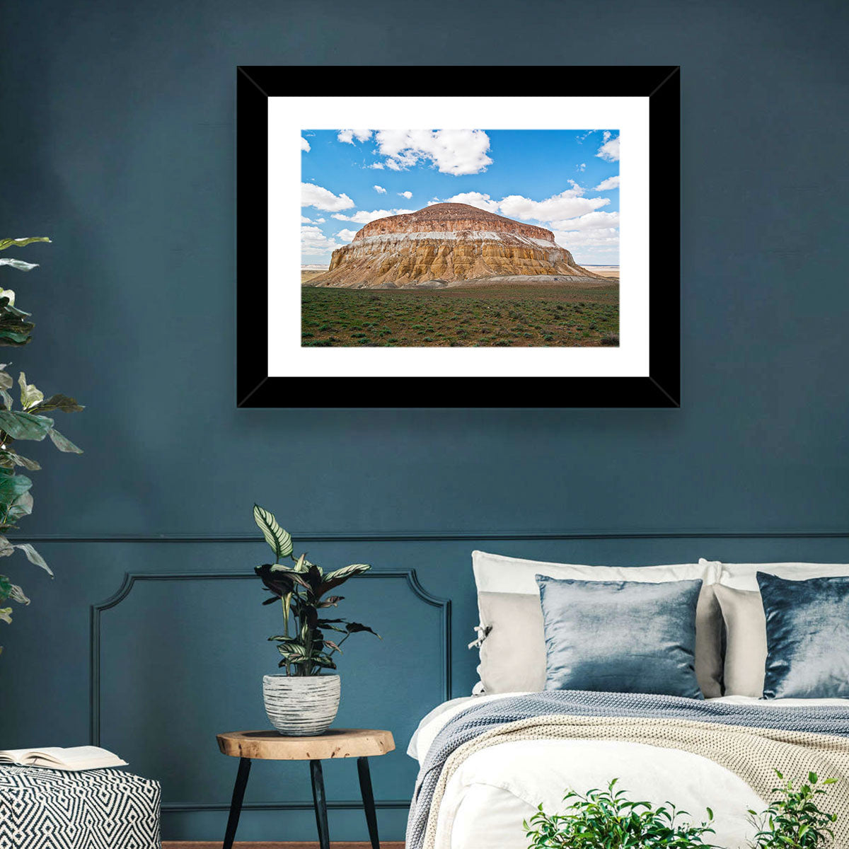 Sherkala Butte Wall Art in a room, landscape