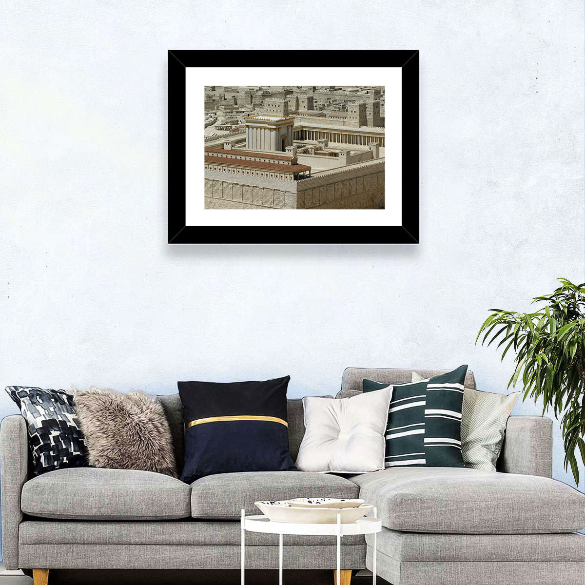 Holyland Model Second Temple Wall Art in a room, landscape