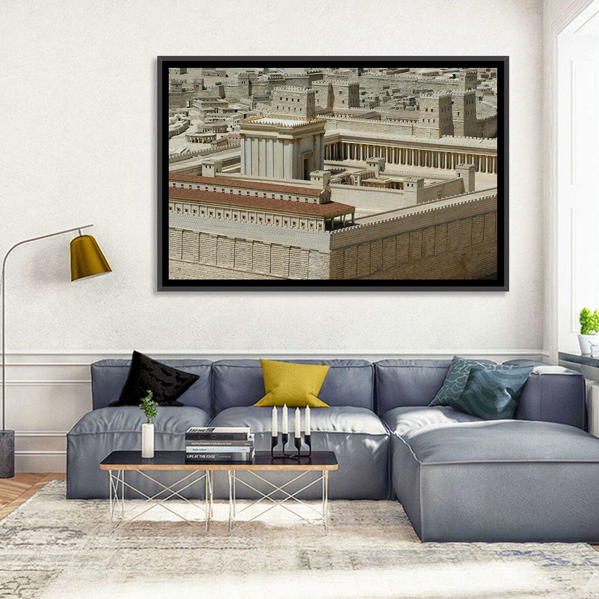 Holyland Model Second Temple Wall Art in a room, landscape