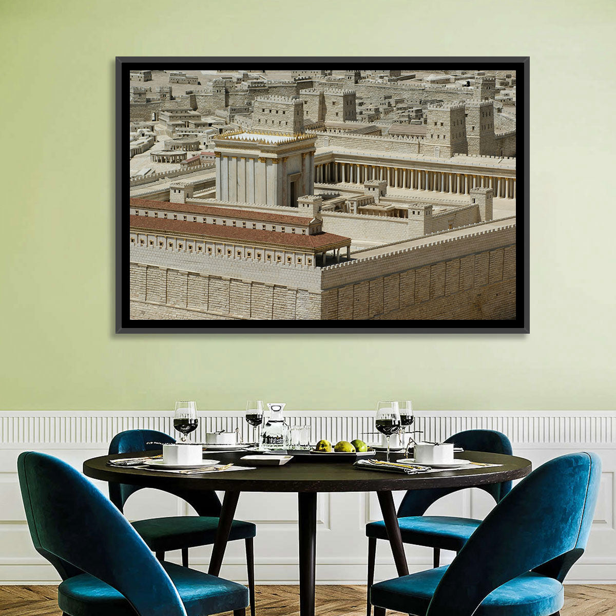 Holyland Model Second Temple Wall Art in a room, landscape