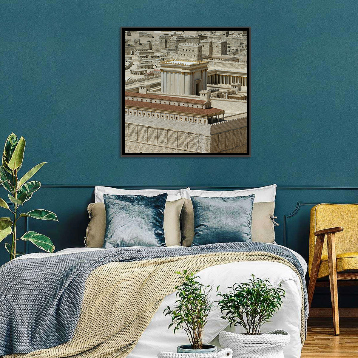 Holyland Model Second Temple Wall Art in a room, landscape