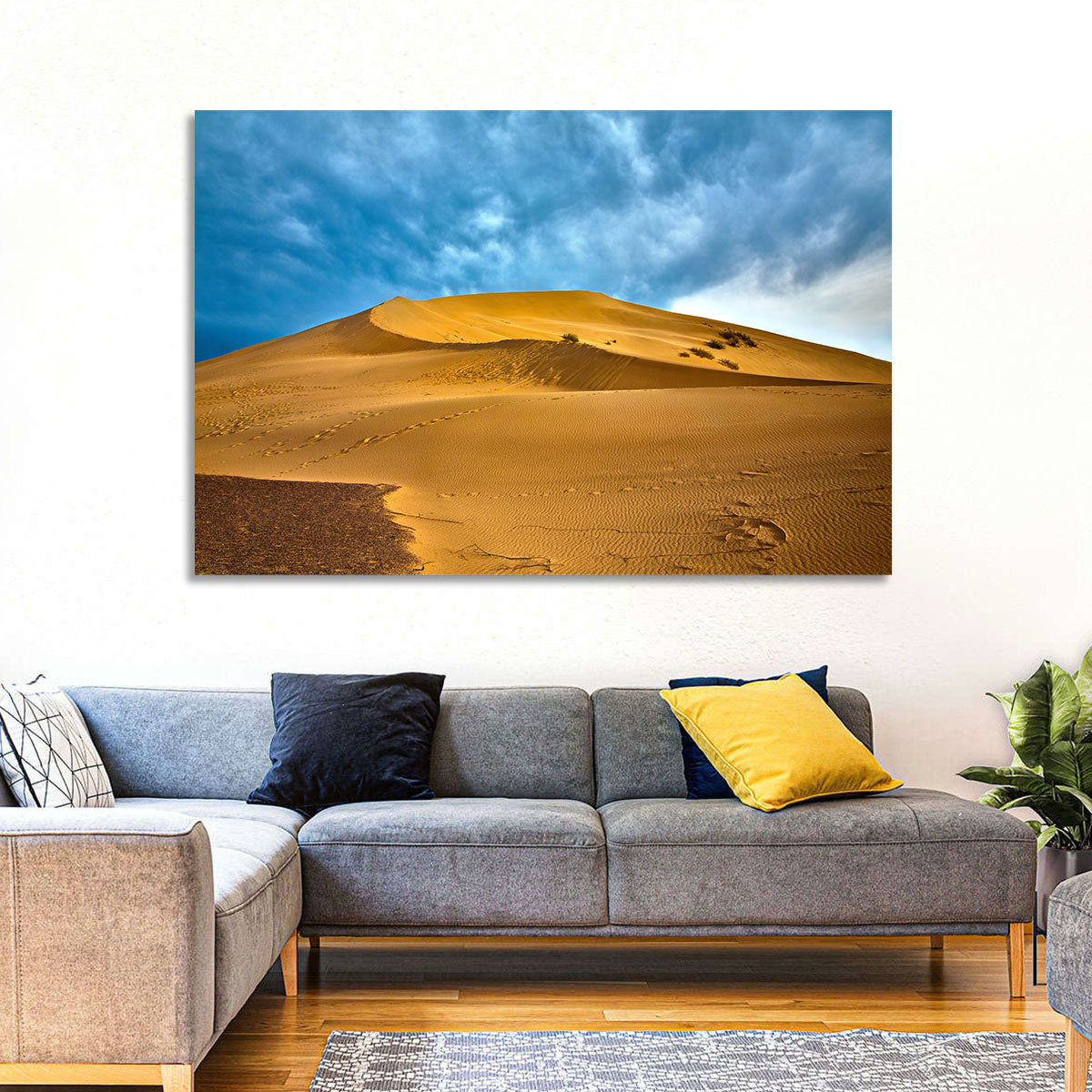 Altyn Emel Sand Dunes Wall Art in a room, landscape