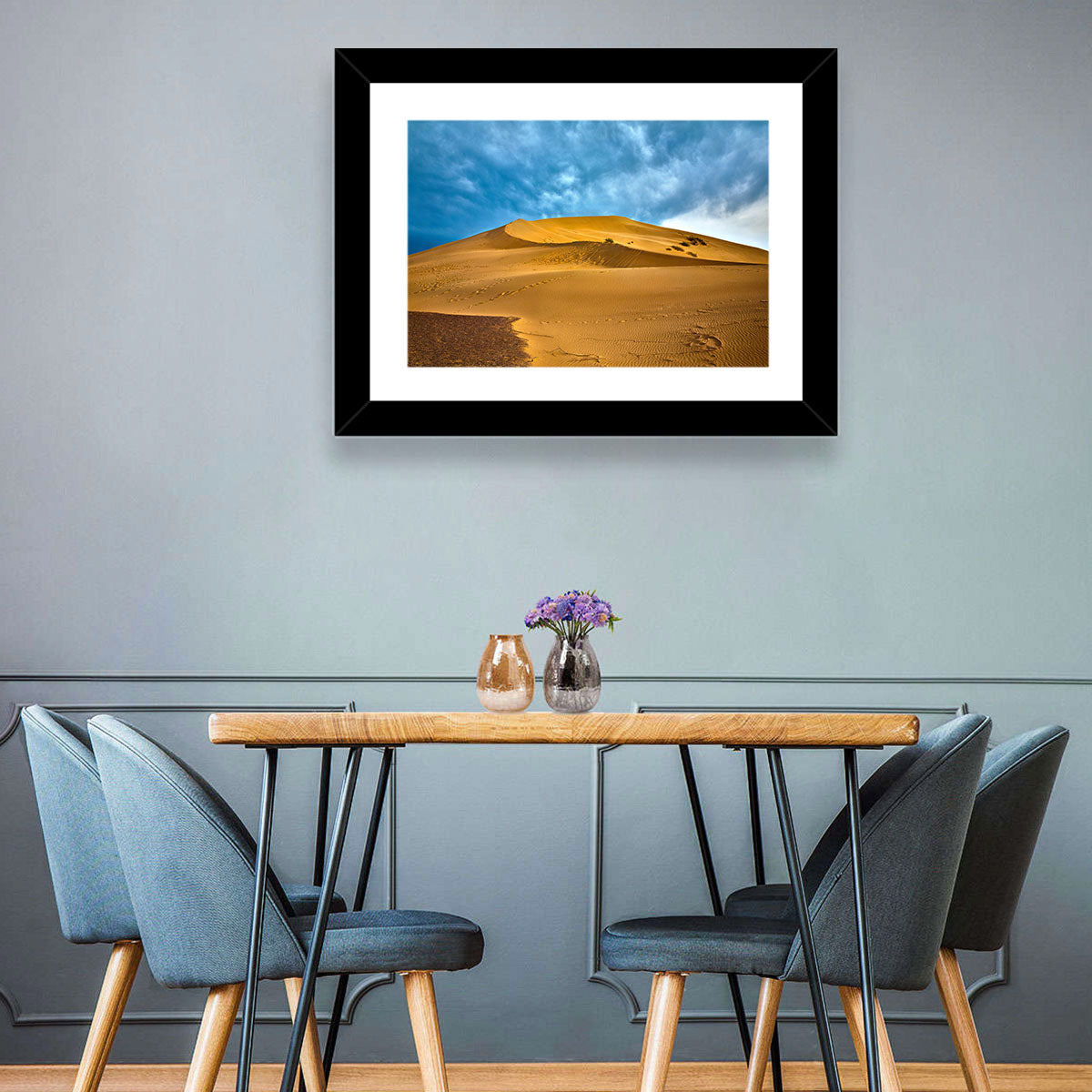 Altyn Emel Sand Dunes Wall Art in a room, landscape