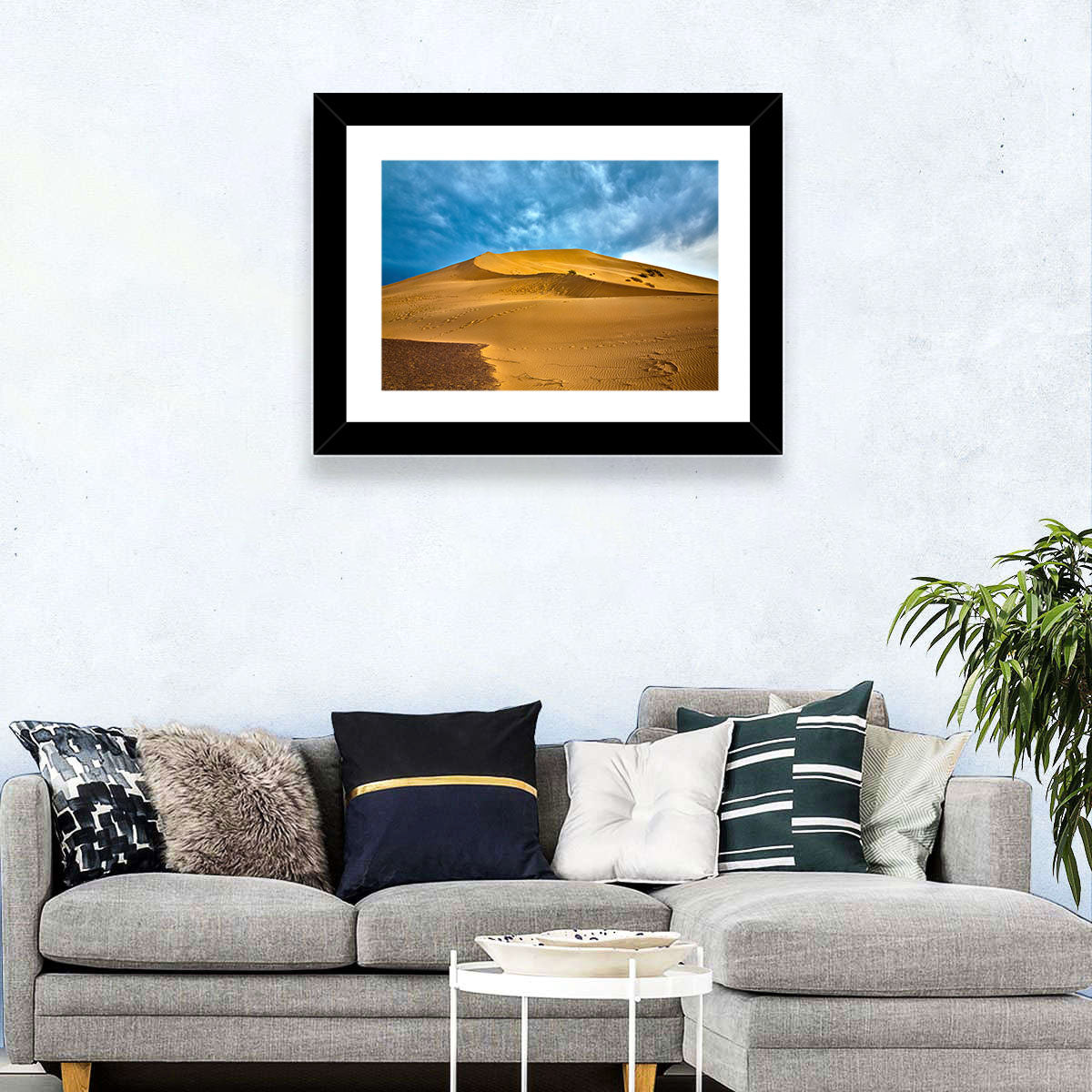 Altyn Emel Sand Dunes Wall Art in a room, landscape