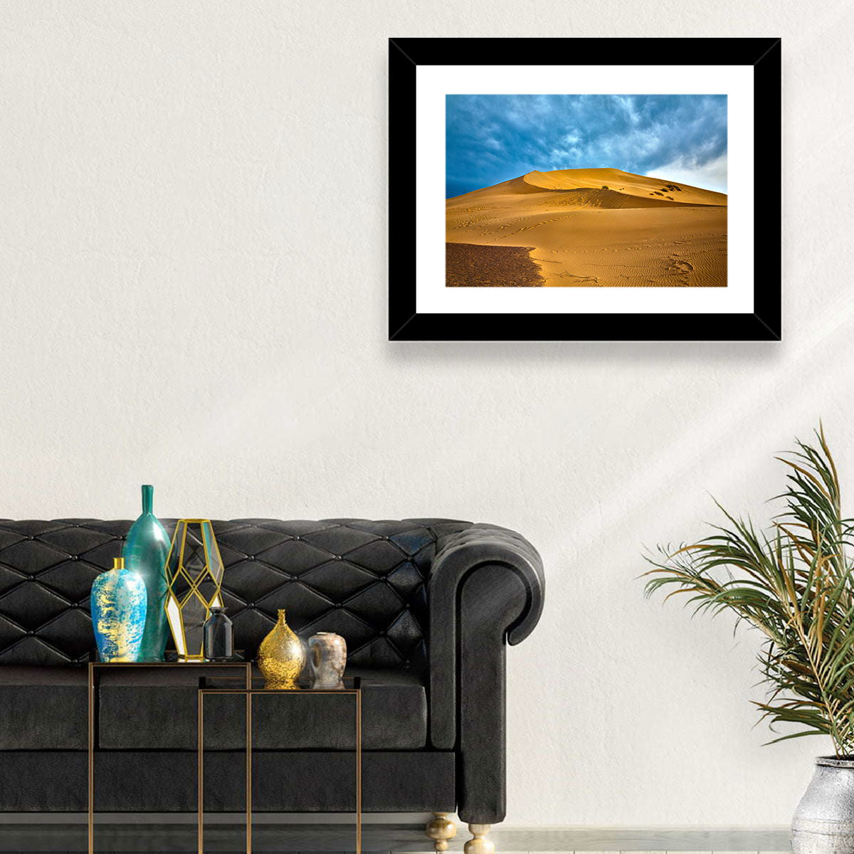 Altyn Emel Sand Dunes Wall Art in a room, landscape