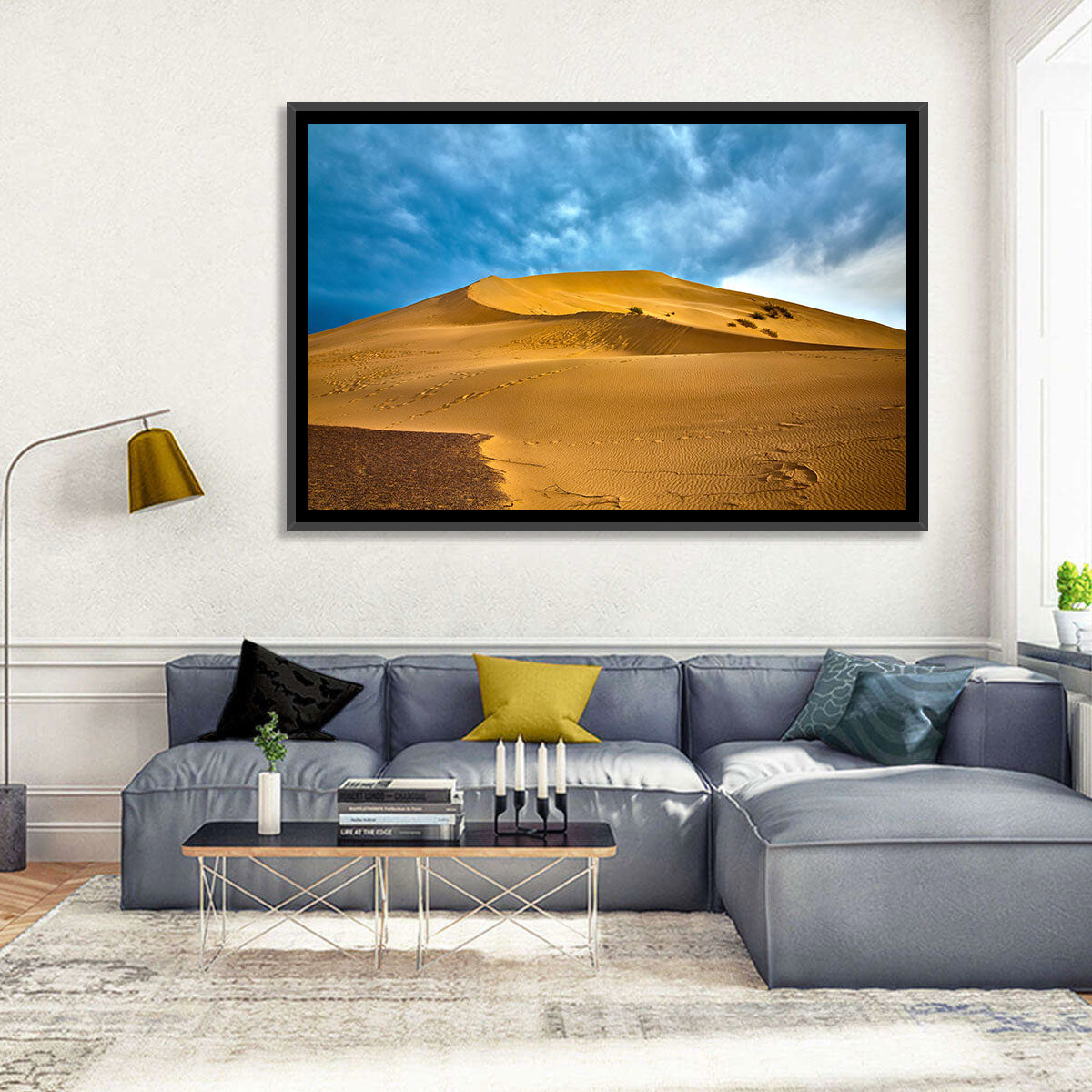 Altyn Emel Sand Dunes Wall Art in a room, landscape