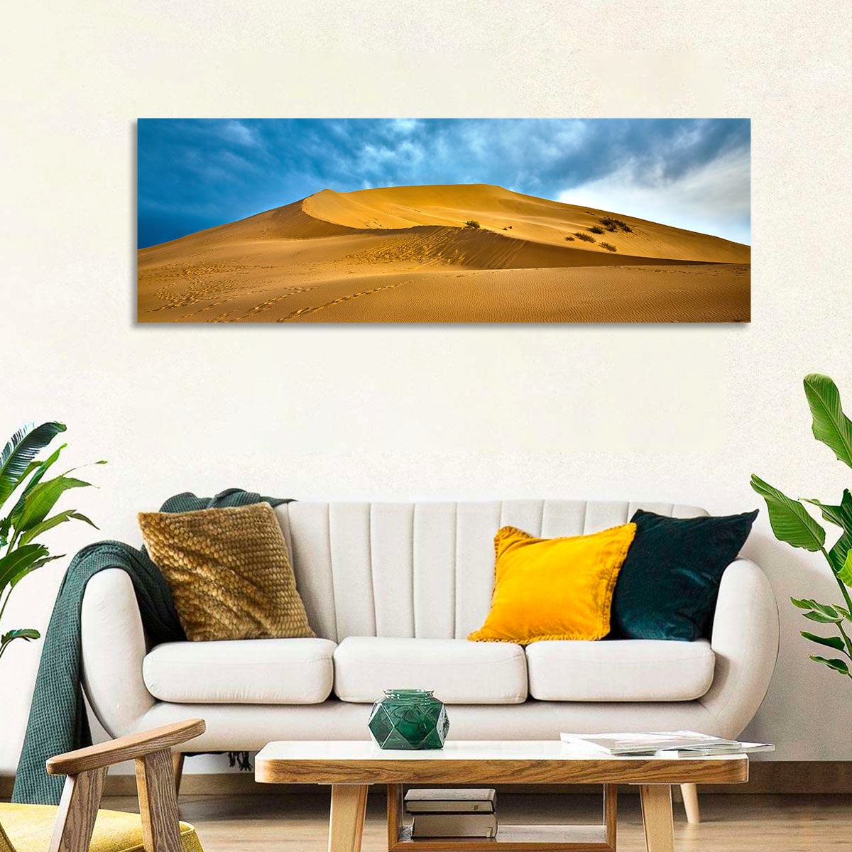 Altyn Emel Sand Dunes Wall Art in a room, landscape