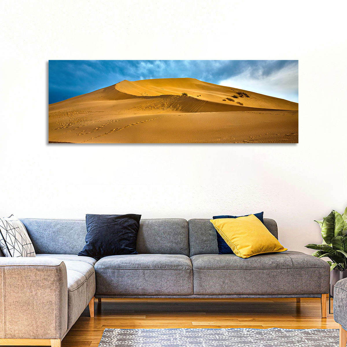 Altyn Emel Sand Dunes Wall Art in a room, landscape