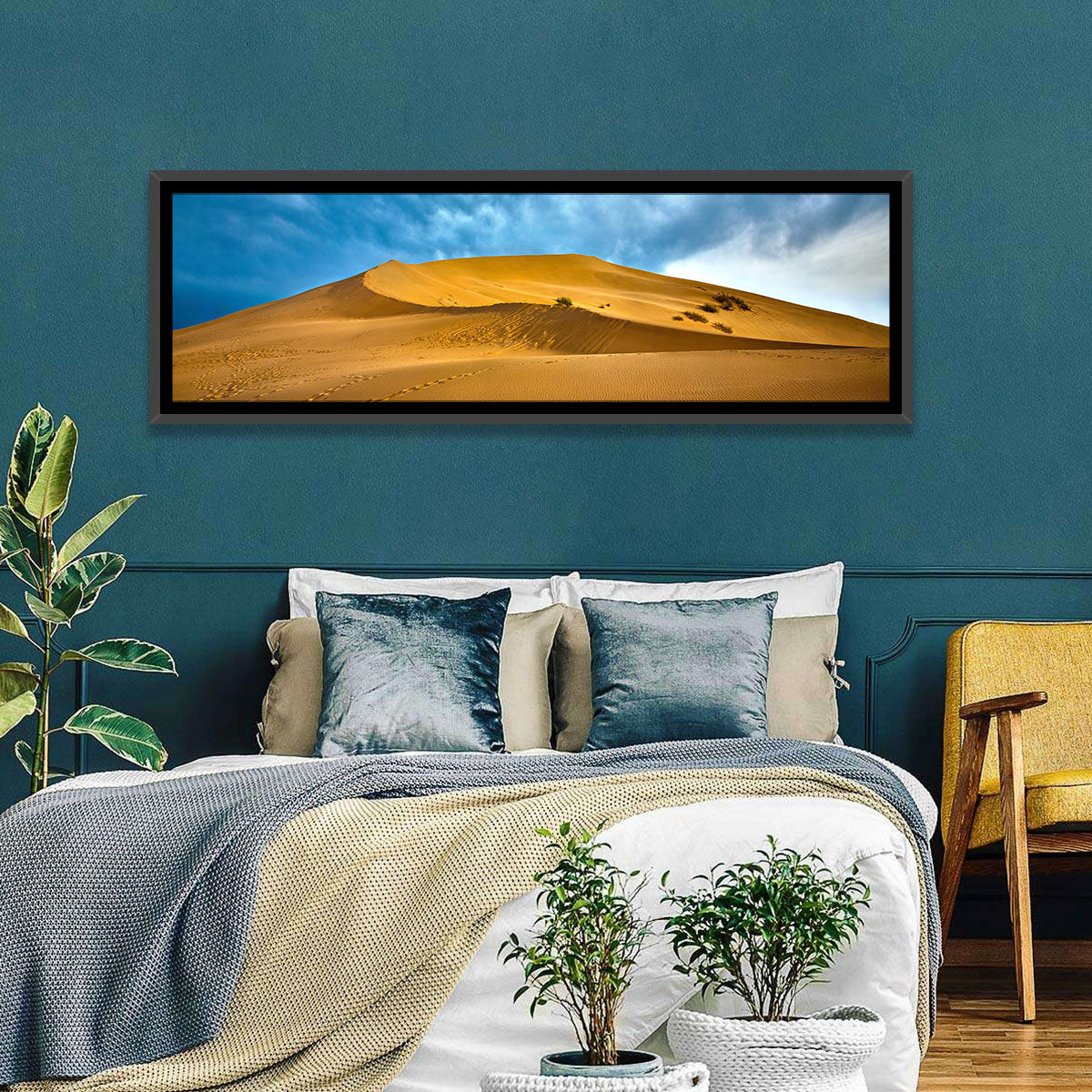Altyn Emel Sand Dunes Wall Art in a room, landscape