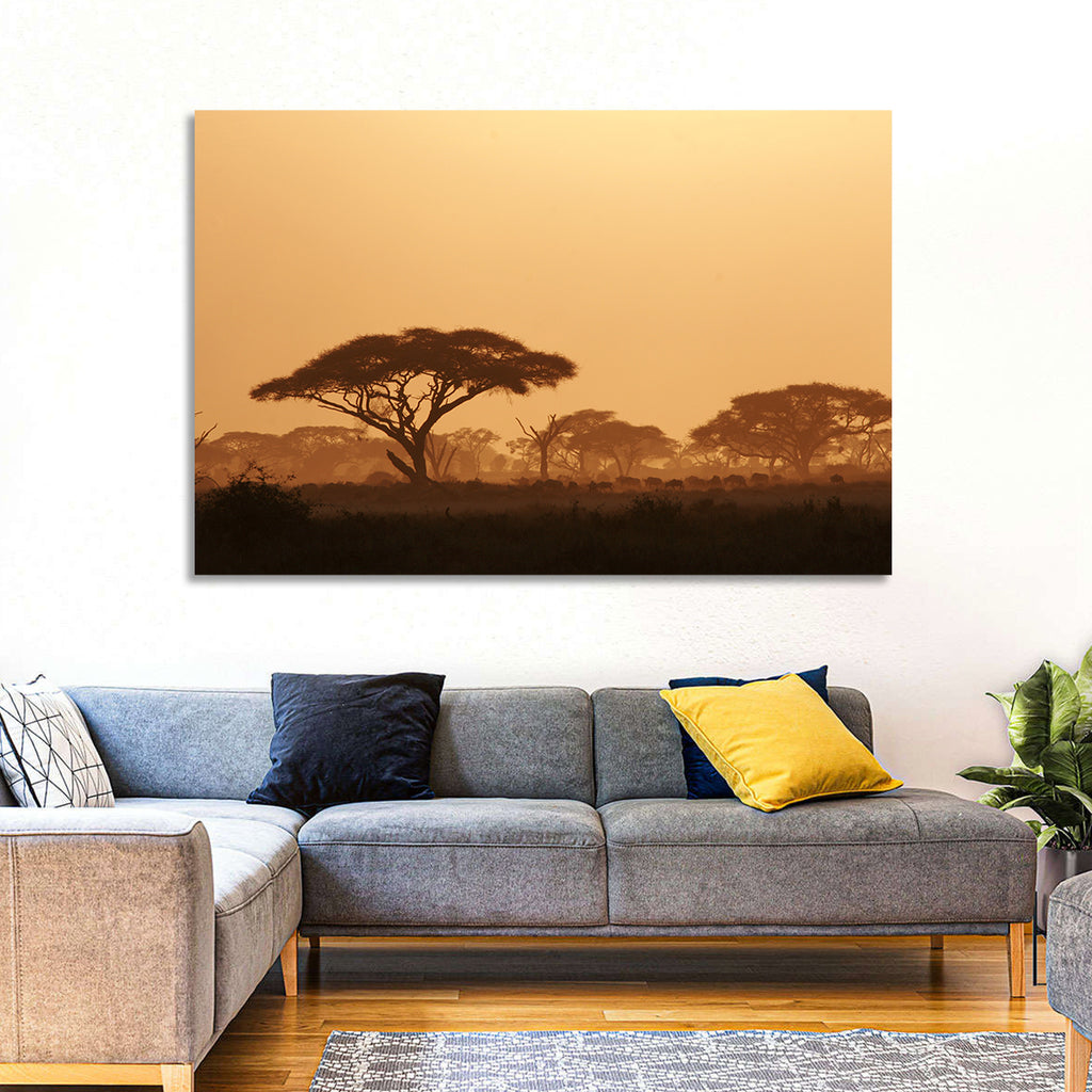 Amboseli Savanna Sunset Wall Art