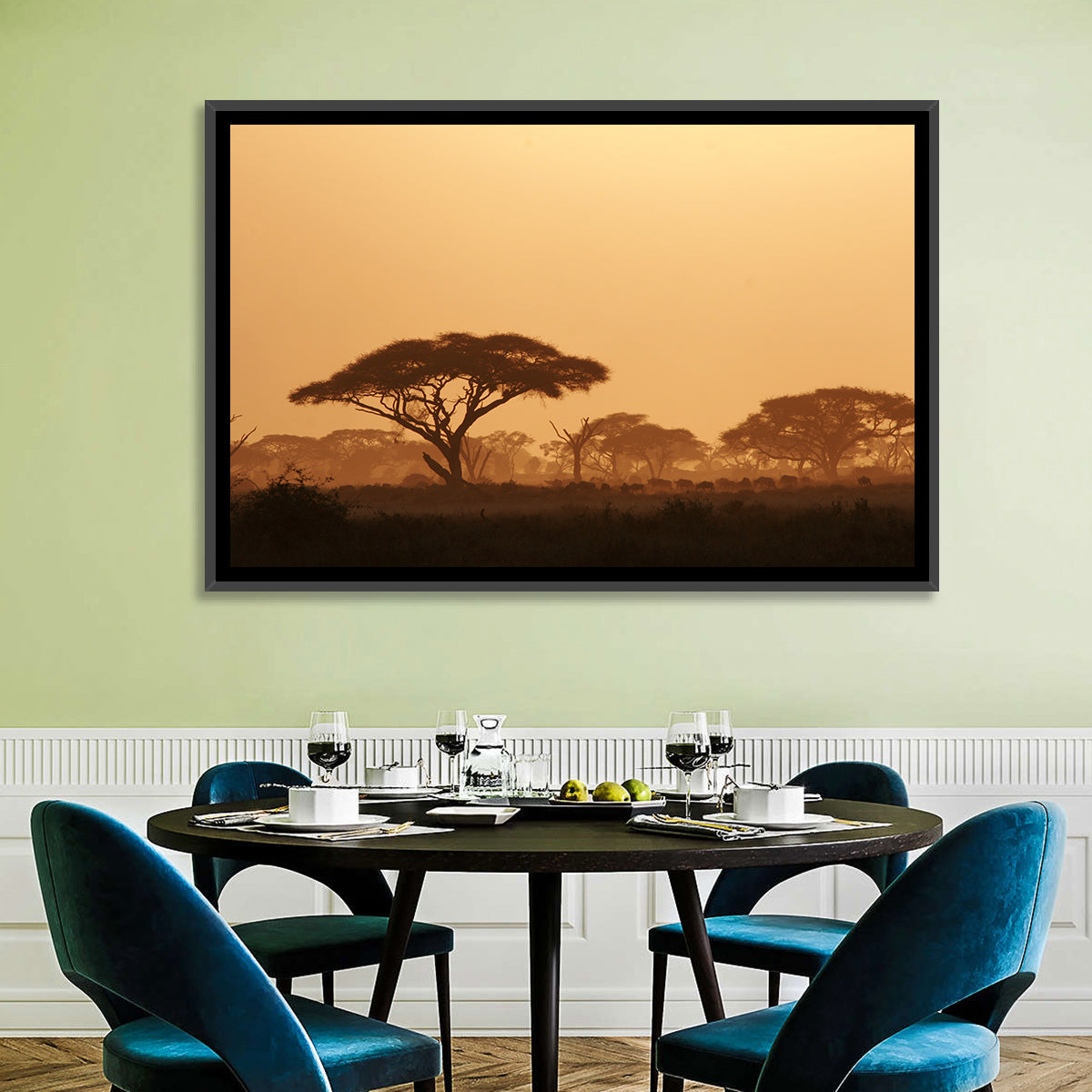 Amboseli Savanna Sunset Wall Art