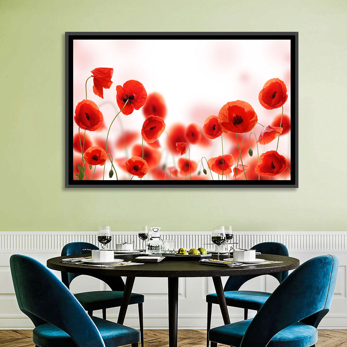Red Poppy Field Wall Art