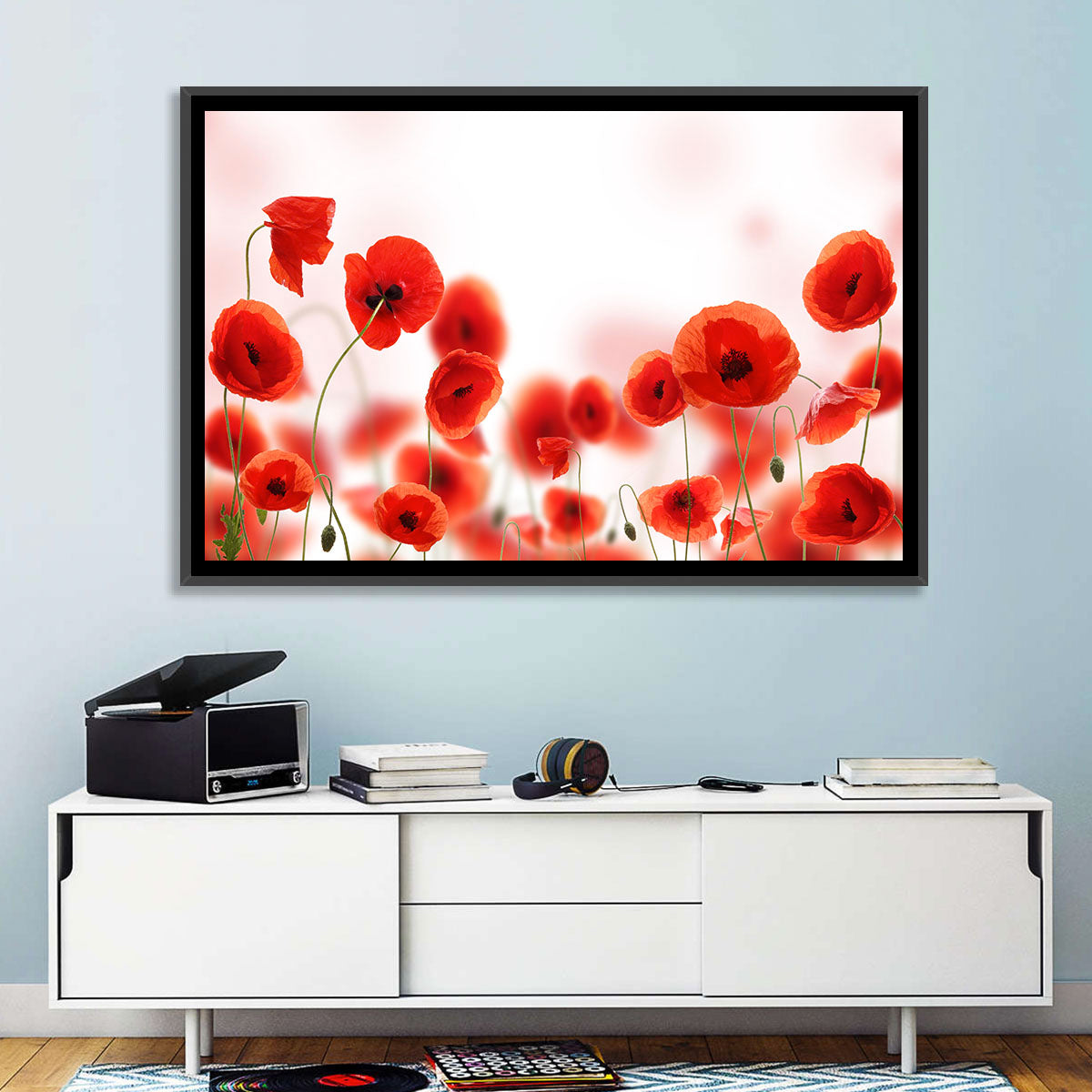 Red Poppy Field Wall Art