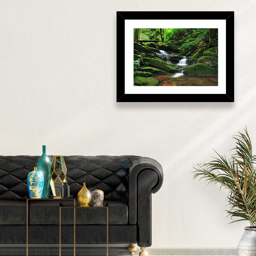 Mossy Rainforest Stream Wall Art