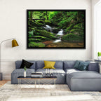 Mossy Rainforest Stream Wall Art