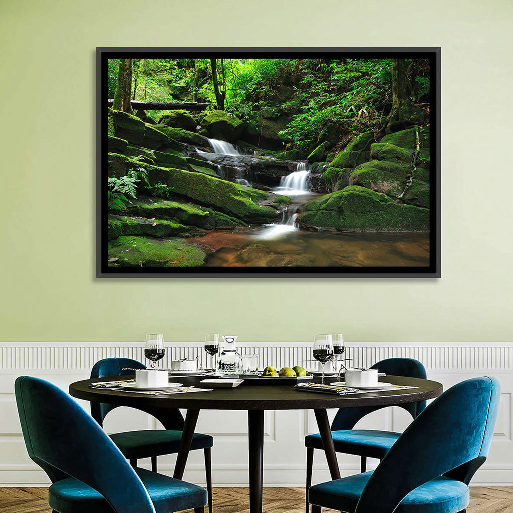 Mossy Rainforest Stream Wall Art