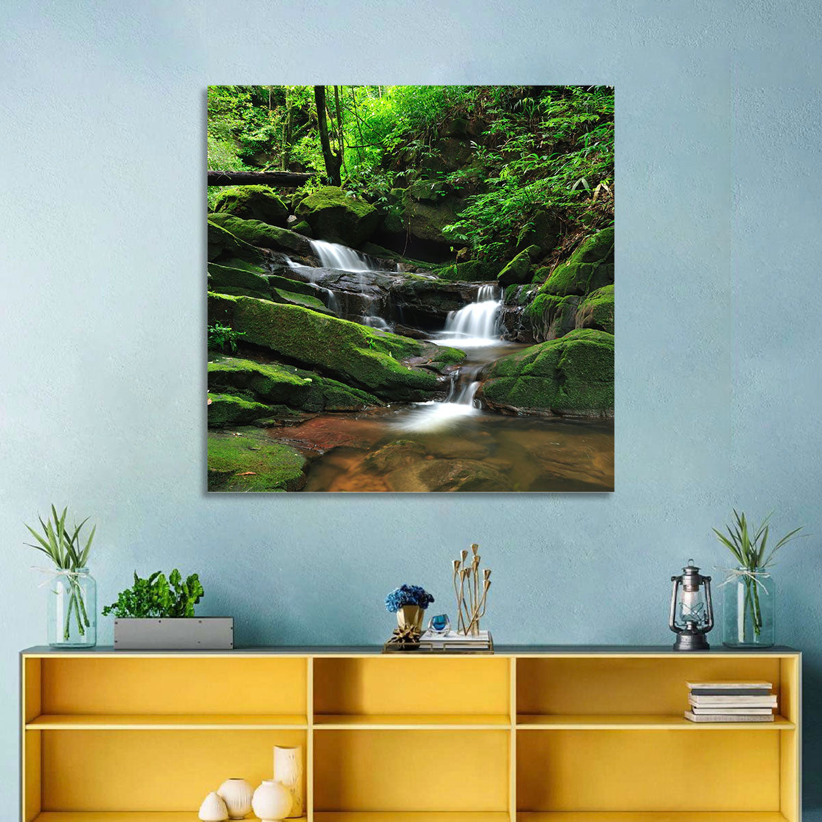 Mossy Rainforest Stream Wall Art