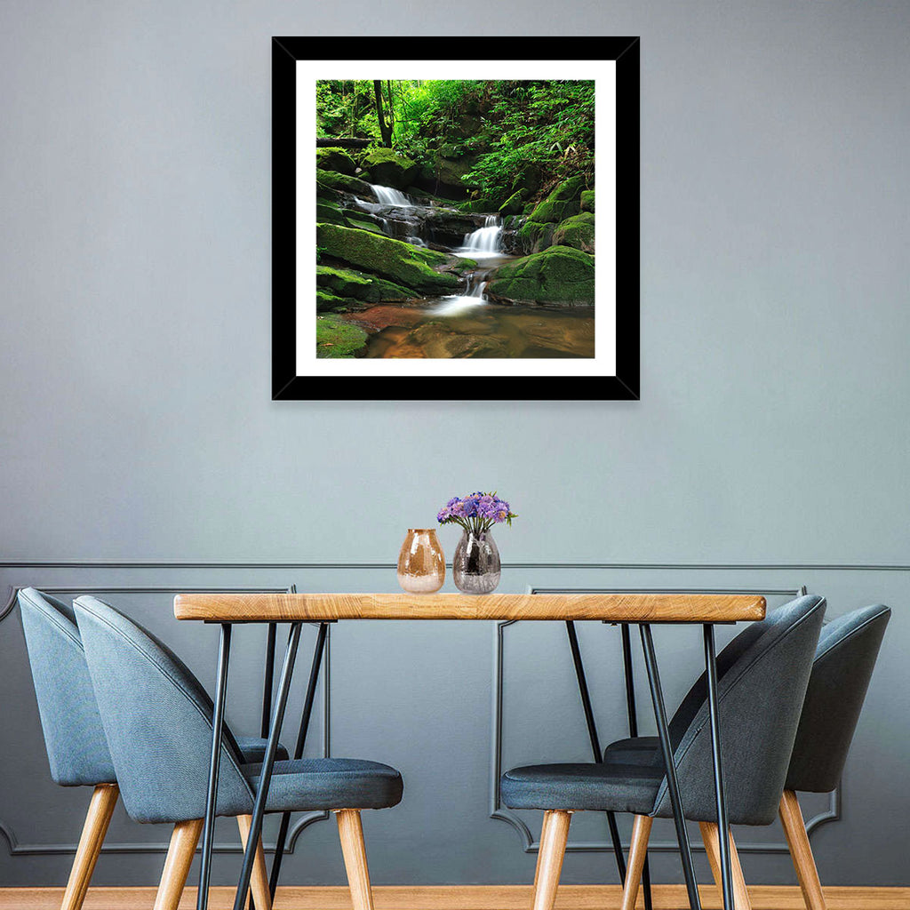 Mossy Rainforest Stream Wall Art
