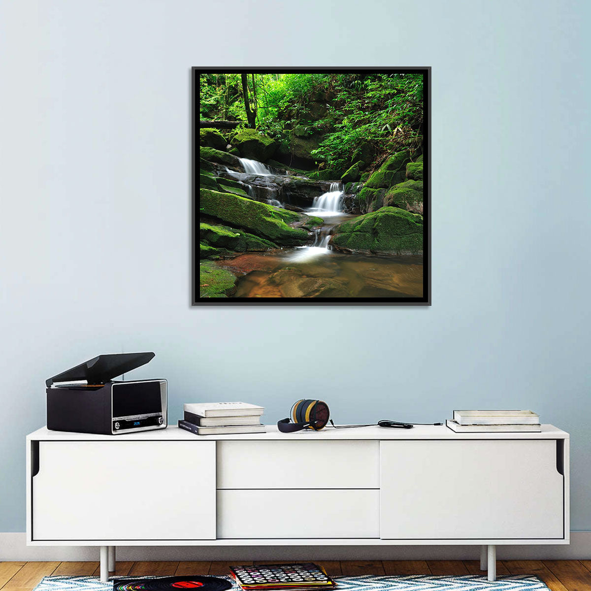 Mossy Rainforest Stream Wall Art