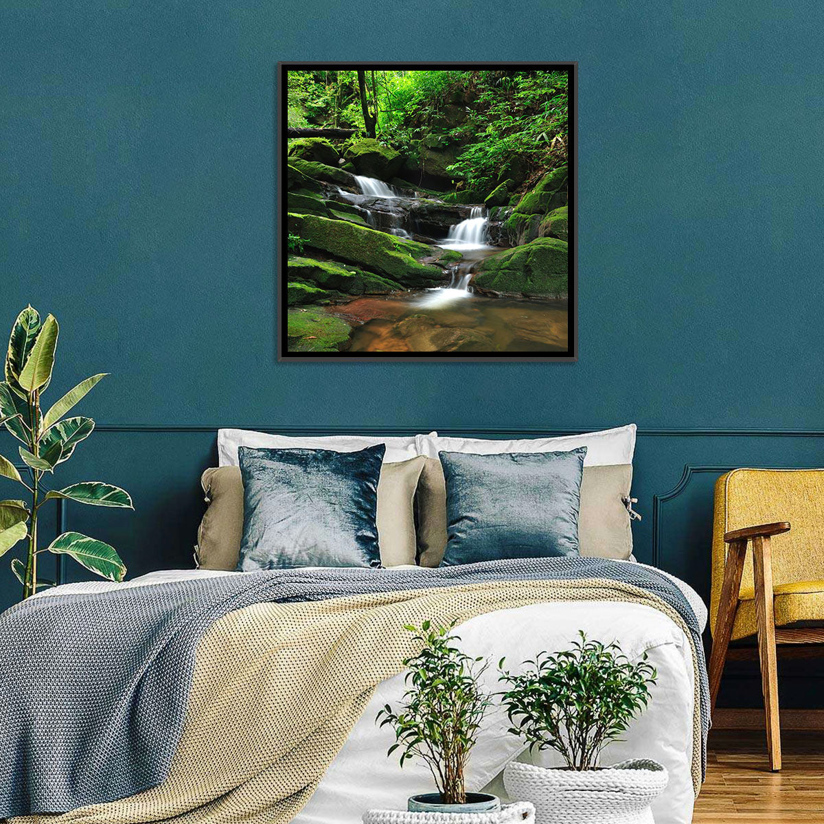 Mossy Rainforest Stream Wall Art