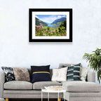 Lungern Village with Wildflowers Wall Art