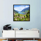 Lungern Village with Wildflowers Wall Art
