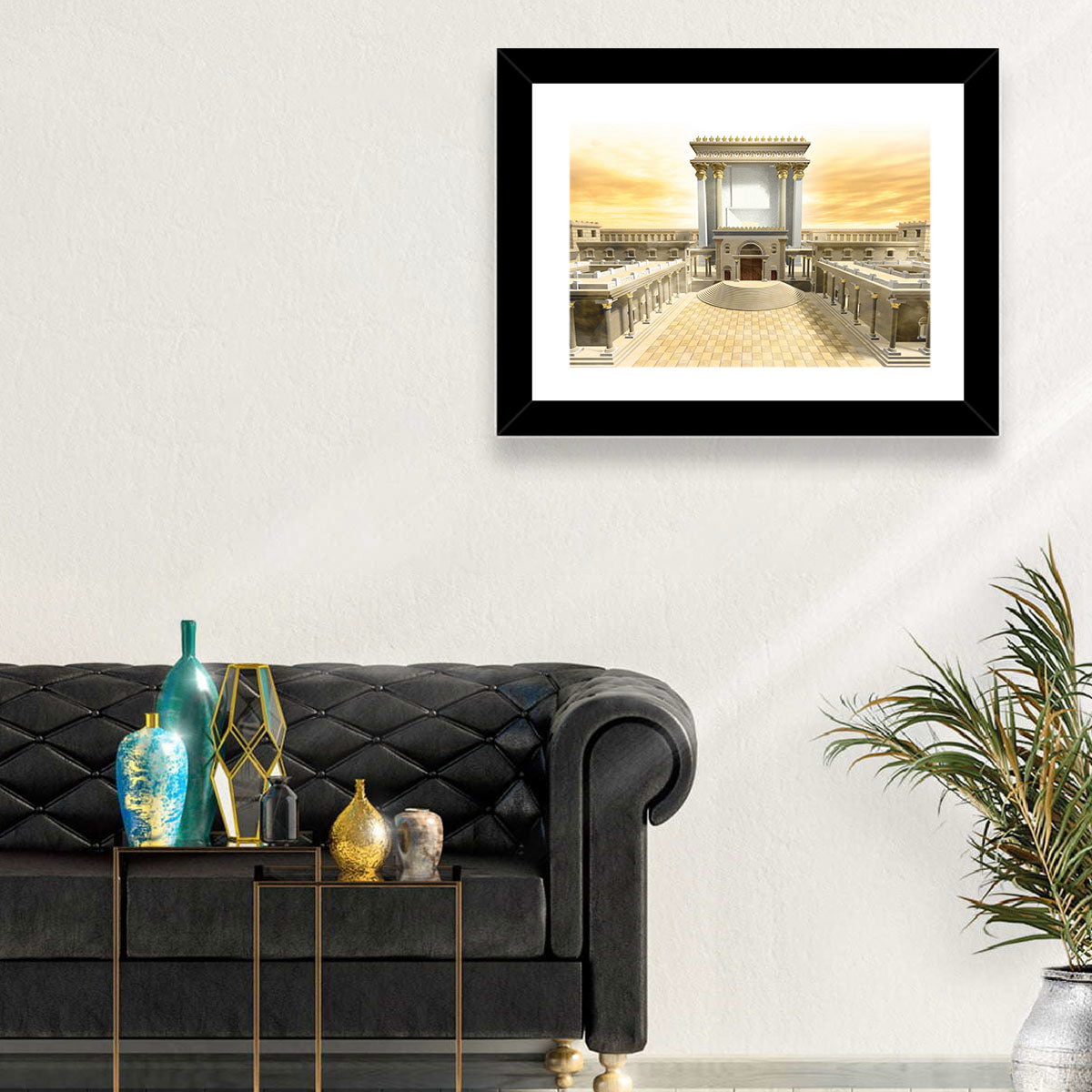 Herodian Temple at Sunset Wall Art in a room, landscape