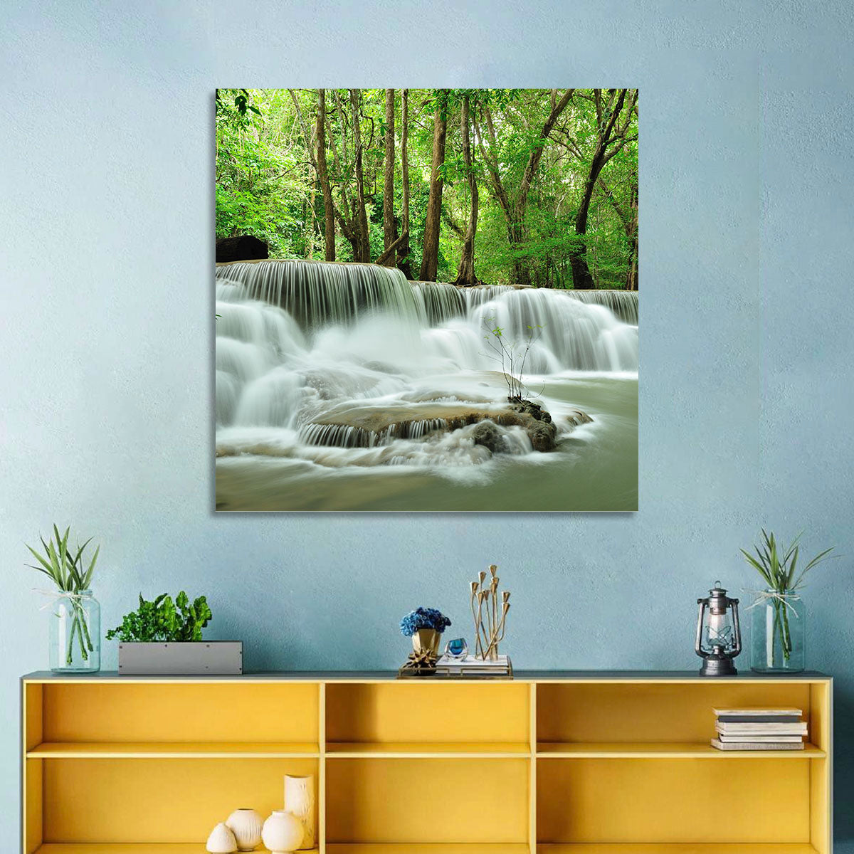 Erawan Falls Forest Cascade Wall Art