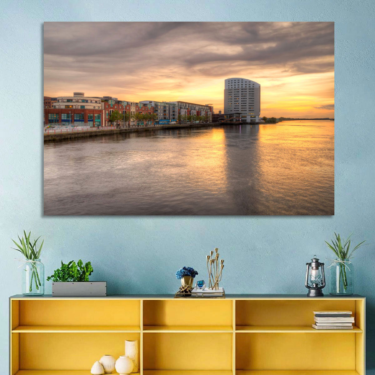 Limerick Riverside at Dusk Wall Art