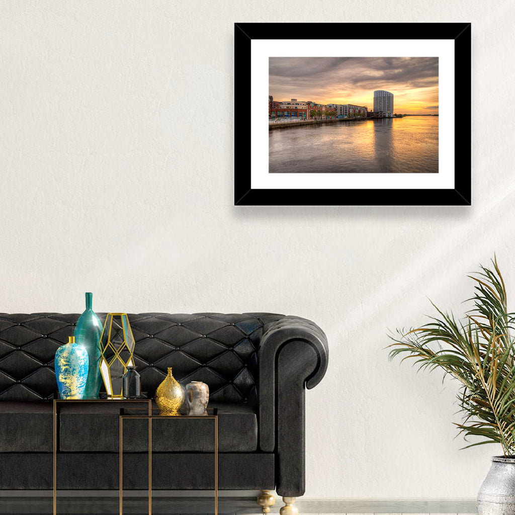 Limerick Riverside at Dusk Wall Art