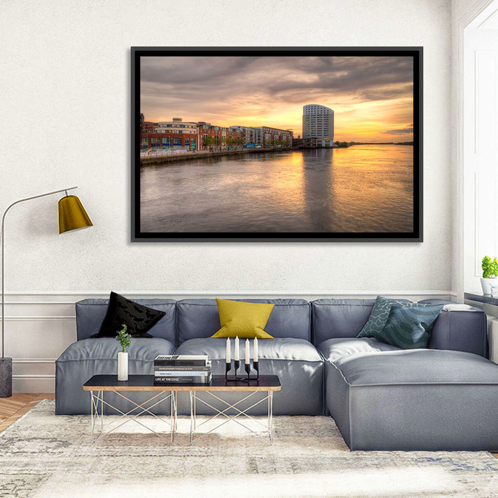 Limerick Riverside at Dusk Wall Art