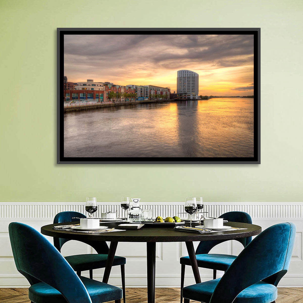 Limerick Riverside at Dusk Wall Art