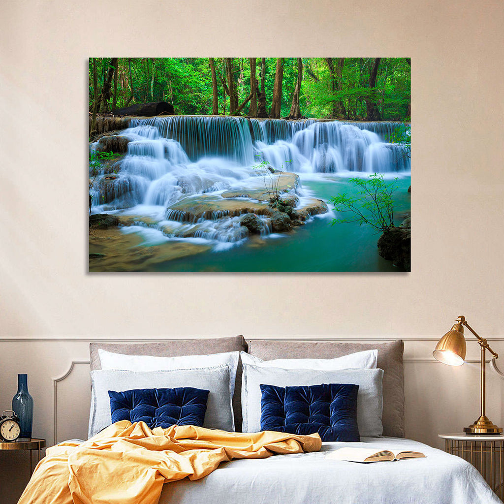 Huay Ma Khamin Erawan Waterfall Wall Art